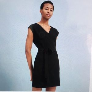Everlane go weave short-sleeve mini wrap dress